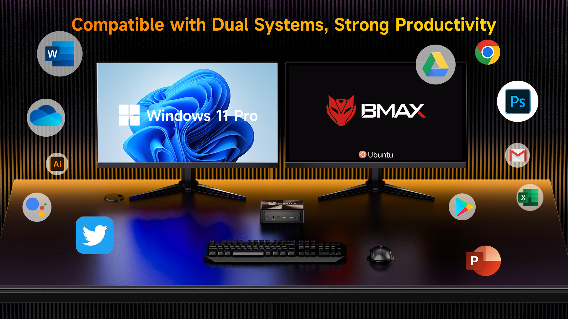 Mini PC Bmax Compatible con Sistemas Duales