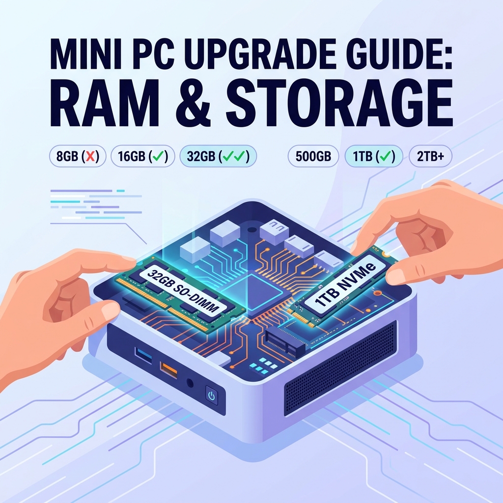 &iquest;Cu&aacute;nta RAM y almacenamiento necesita una mini PC? Una gu&iacute;a pr&aacute;ctica de actualizaci&oacute;n
